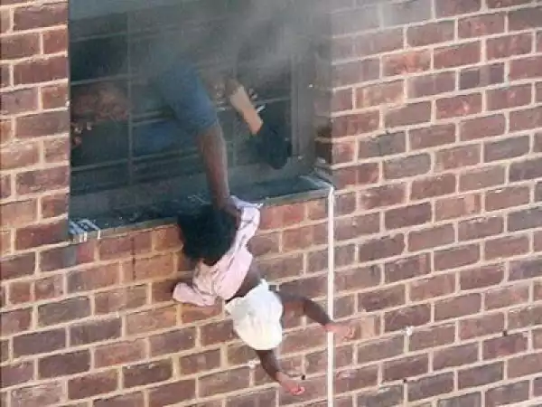 So Heart Touching!! See What A Mother Did To Save Her Child From A Fire Outbreak [See Photo]